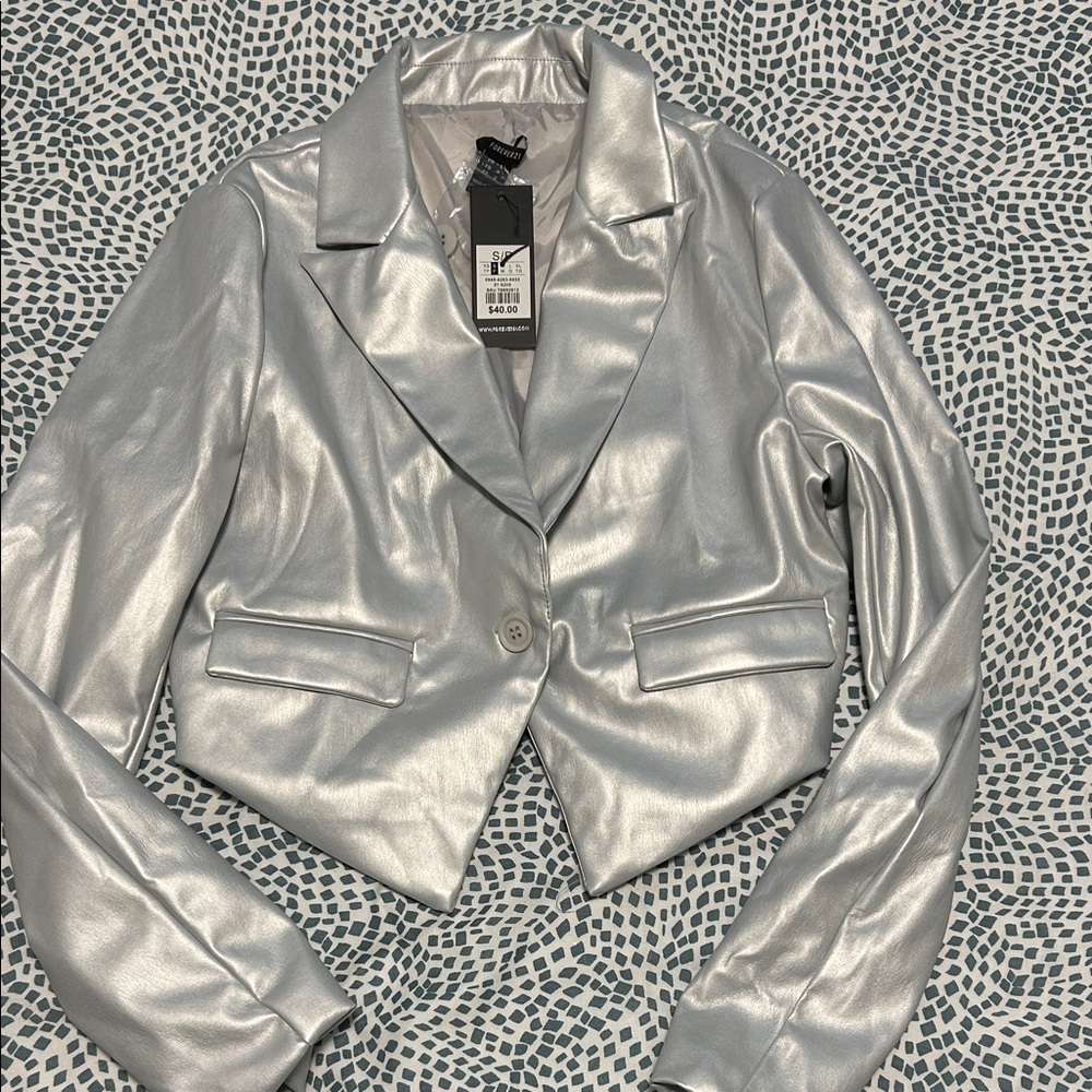 Forever 21 Silver Women's Blazer